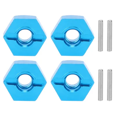 Immagine prodotto di Dadi per assi ruota 5 mm, mozzi esagonali in alluminio con perni blu per WLtoys 1/14 144001 RC Car, ricambio 1266B