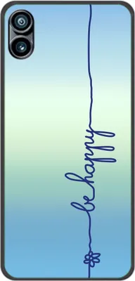 Produktbild von König Design Hülle kompatibel mit Nothing Phone 1 Kunststoff Soft Handyhülle - Handy Case Be Happy Blau