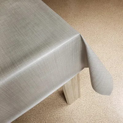 Produktbild von Wachstuchtischdecke 140x160 cm - Sharon Grau - Wachstischdecke mit wasserabweisender und lebensmittelecht PVC-Beschichtung - Outdoor-Tischdecken für Garten und Küche - Tischdecke wetterfest