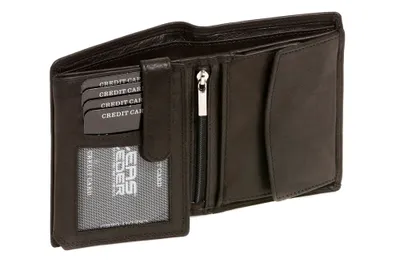 Produktbild von LEAS Wiener-Kombibörse RFID- Schutz mit Geheimfach Echt-Leder, schwarz Special Edition