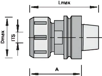 Produktbild von Spannzangen-Futter mit HSK-Schaft HSK-F63/462E L