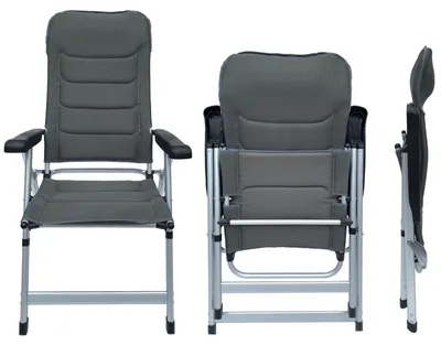 Produktbild von osoltus Alu Camping Klappsessel Soft Touch 3D MESH AIR Anthrazit