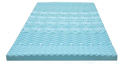 Imagen del producto de Colchón de espuma viscoelástica, diseño ergonómico de 5 zonas, con gel refrescante, dimensiones 180x200x5 cm