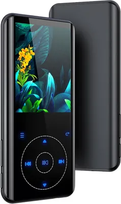 Obrázek produktu pro Přenosný MP3 přehrávač – Přehrávač hudby – Poslech hudby – S vestavěným reproduktorem – 64 GB – Černý