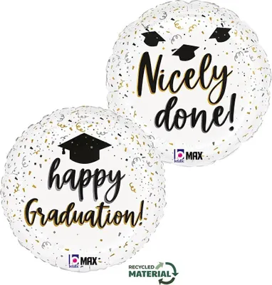 Produktbild von 18"/Ø46cm Folienballon "Happy Graduation" Nicely done