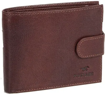 Produktbild von Mustang Triest Wallet Side Öffnen Sie Herren Leder Premium Wallet Card -Karten -Leder Brown 06.102801
