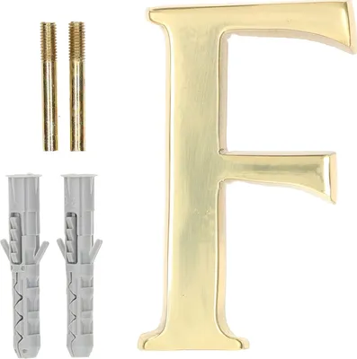 Obrázok produktu pre KOTARBAU® Písmeno "F" z mosadze 10 cm pre domy, sídliská, hotely, byty, pomníky náhrobky 100% mosadz