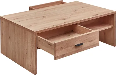 Produktbild von Couchtisch mit Esche Massivholzplatte STAVEN-36, B/H/T ca. 110/40/65 cm