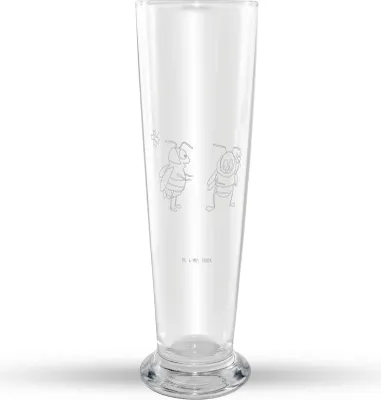 Produktbild von Mr. & Mrs. Panda Bierglas Bienen Paar - Transparent - Geschenk, Valentinstag, Hochzeitstag, für Frauen, Weizen Glas, Bier, Partner, Mr Mrs Weizenglas, Freundin