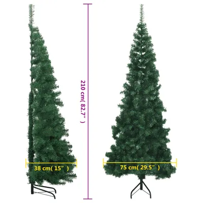 Obrázek produktu pro Rohový umělý vánoční stromek zelený 210 cm PVC
