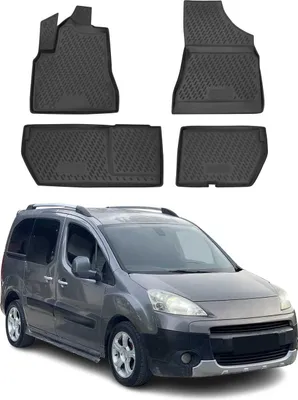 Image de OMAC Tapis de sol pour Peugeot Partner Citroen Berlingo 2008-2018 en Noir