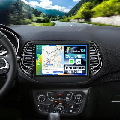 Zdjęcie produktu dla Radio samochodowe do Jeep Compass (2017-2019) - ekran dotykowy 10,1 cala - system Android 13 z obsługą Carplay/Android Auto