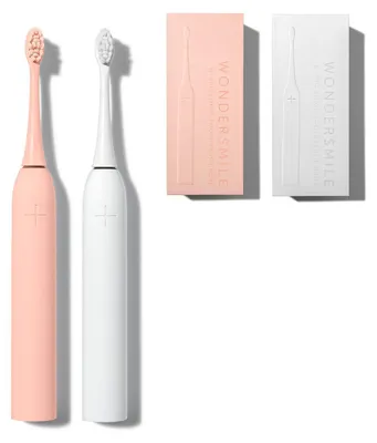 Produktbild von WonderSmile WonderBrush PRO Schallzahnbürsten 2er-Set, All White & Atomic Rose