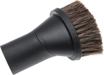 Produktbild von vhbw Saugpinsel für Staubsauger mit 35/32mm Anschluss mit 35mm Anschluss - Rundbürste + Adapter, mit Rosshaarborsten