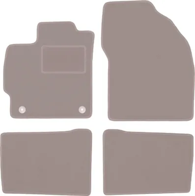 Image de Tapis de sol en velours pour Toyota Prius III XW30 hatchback (2011-2015) - tapis de sol LUX beige (4 pièces)