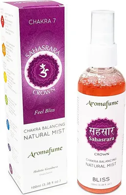 Obrázok produktu pre Osviežovač vzduchu sprej Sahasrara 7th Chakra Aromafume -- balenie 3 ks - 100 ml