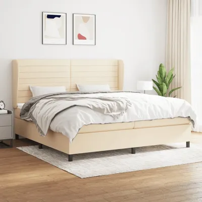 Produktbild von Maison Exclusive - Boxspringbett mit Matratze Creme 200x200 cm Stoff