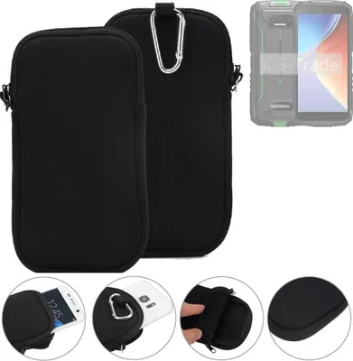 Produktbild von K-S-Trade Neopren-Hülle Handyhülle kompatibel mit Doogee S41 Plus Schutzhülle Neoprenhülle Sleeve Schutz-Hülle Gürtel Tasche Case Holster