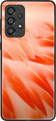 Zdjęcie produktu dla Etui König Design kompatybilne z Samsungiem Galaxy A33 5G – miękkie etui z tworzywa sztucznego – etui na telefon z motywem piór flaminga
