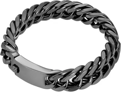 Produktbild von Armband Tomasso - Robustes Edelstahlarmband in Schwarz für Herren KP34512