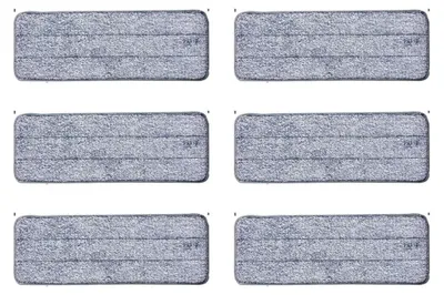 Produktbild von Mikrofaser-Ersatz-Wischmoppbezüge, 6er-Pack, waschbar, 35,5 x 11 cm