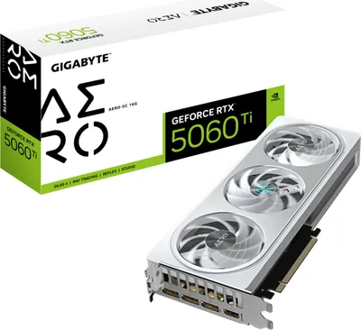 Imagen del producto de Gigabyte VGA NVIDIA RTX 5060 TI AERO OC 16GB DDR7