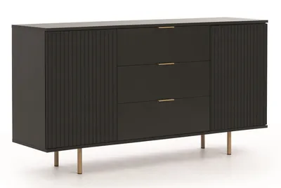 Produktbild von NUBIA KOMMODE  K2D3SZ Schränk, MehrzweckschrankSideboard (Schwarz)