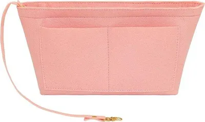 Produktbild von Famanu Handtaschen-Organizer aus Filz - inklusive Schlüsselanhänger - viele Fächer - Farbe: Rosa - Größe XL