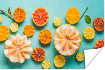 Produktbild von MuchoWow® Poster Zitrusfrüchte - Sommer - Obst 120x80 cm - Bilder