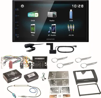 Produktbild von Kenwood DMX-125DAB Bluetooth Digitalradio MP3 USB DAB+ Einbauset für Audi TT 8J