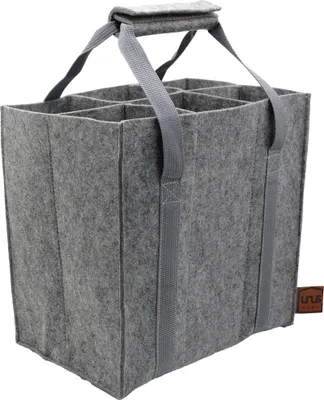 Produktbild von UNUS Flaschenträger 6 Flaschen bis 1,5 Liter, Flaschenhalter Flaschentasche Filz