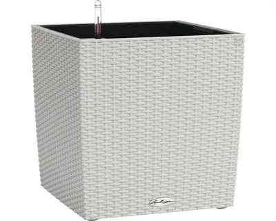 Obrázek produktu pro LECHUZA CUBE Cottage 40, Ozdobný truhlík, Volně stojící, Plast, Světle šedá, Obdélník, Vnitřní/venkovní