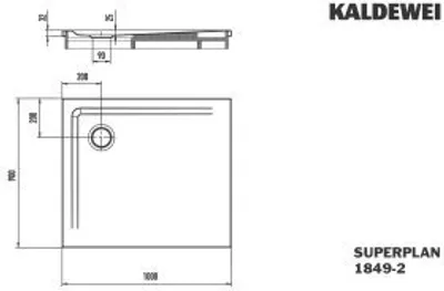Produktbild von KALDEWEI SUPERPLAN 1849-2, Duschwanne mit Wannenträger, 90x100cm, 384948043666