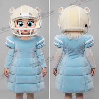 Produktbild von Cremiger MASTICOT American-Football-Helmmaskott mit breiten Schultern