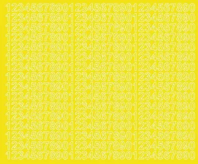 Obrázek produktu pro Samolepicí číslice, 1 cm, žluté, matné
