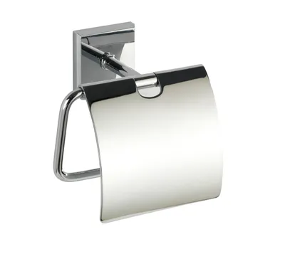 Produktbild von WENKO Papier Rollen Halter Toiletten Edelstahl Laceno ohne bohren Bad Gäste WC
