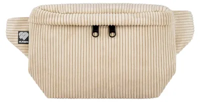 Produktbild von Bauchtasche aus Cord in Beige, eckig, vegan, handgefertigt in Berlin für Damen, Herren und Uni. Hipbag, Crossbody Bag, Schultertasche, Hüfttasche