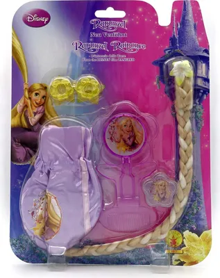Produktbild von Disney Rapunzel Spiel-Set (Schminke, Tasche Zopf, Spiegel, Kamm und Haarklammern)