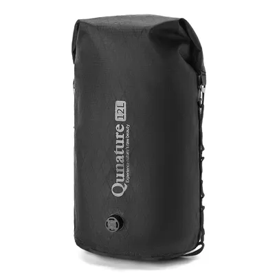 Produktbild von Qunature 12L Fahrradtasche 100% Wasserdicht Rollverschluss Bikepacking Gepäcktaschen Packtasche Kompressionssack Schwarz