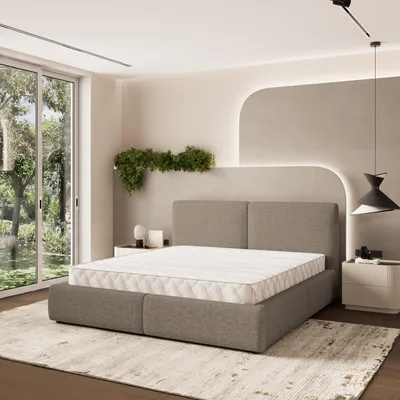 Produktbild von Masseno Polsterbett FELURO 180x200 cm, Polsterbett mit Bettkästen -Braun, NEVE 16