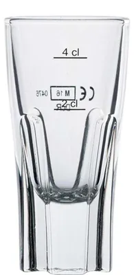 Zdjęcie produktu dla Szklanka do shotów o pojemności 40 ml, z podziałką na 2 i 4 cl - zestaw 48 sztuk