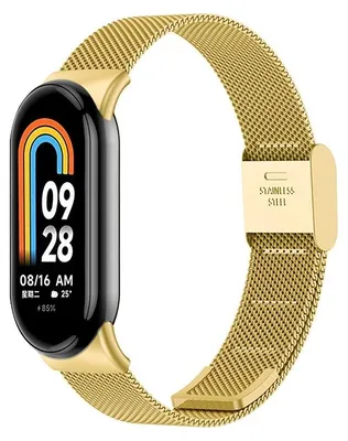 Produktbild von By Qubix Milanaise-Armband - Gold - passend für Xiaomi Smart Band 8 / 9 / 10