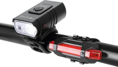 Image de Forever Outdoor Active BLG-200 Lampe de vélo à LED Set de lampe de vélo USB rechargeable Éclairage avant et arrière de vélo