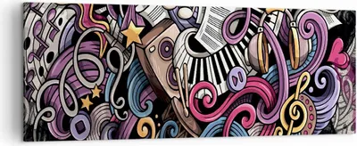 Produktbild von Bild auf Leinwand - Leinwandbild - Graffiti modern - 140x50cm - Wand Bild - Wanddeko - Wandbilder - Leinwanddruck - Bilder - Kunstdruck - Wanddekoration - Leinwand bilder - Wandkunst - AB140x50-4015