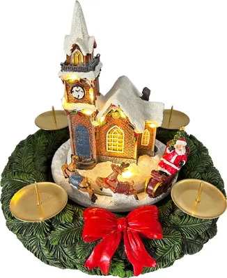 Produktbild von abc HOME | Adventskranz | Kerzenhalter | LED | Melodie | batteriebetrieben
