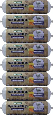 Produktbild von MyMenue4Dogs Hundefutter Putenwurst - 8x 800g