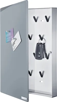 Obrázok produktu pre Blomus 65368, Sklo, Guma, Nerezová oceľ, Šedá, 14 háčik/háčiky, Magnetické, 400 x 300 x 50 mm, 1 kusov