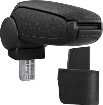 Produktbild von [pro.tec] Mittelarmlehne Passgenau für Nissan Micra (dritte Generation - K12) in den Baujahren 2003 - 2010 - Armauflage mit Staufach - gepolstert - Textil - schwarz