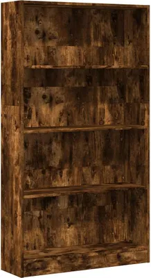 Obrázok produktu pre vidaXL Regál na knihy smoke oak 80x24x143 cm materiál na báze dreva