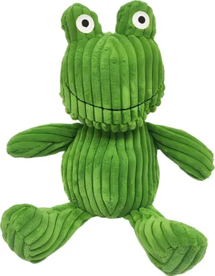 Produktbild von Relaxdays Türstopper Frosch, Baumwolle & Sand, dekorativer Türpuffer für Boden, Türsack Tier HxD: 30 x 10 cm, 1kg, grün